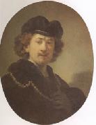 REMBRANDT Harmenszoon van Rijn Self Portrait with a Gold Chain (mk05) oil